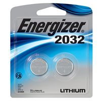 Energizer 2032BP-2 Coin Cell Battery, 3V, 235 mAh, CR2032, Manganese Dioxide, Lithium