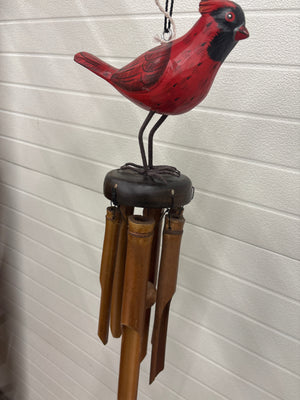 Cardinal Bamboo Wind Chime