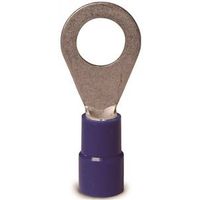 Gardner Bender 20-104 Ring Terminal, 600 V, 16 to 14 AWG, #8 to 10 Stud, Vinyl Insulation, Blue