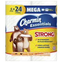 Charmin Essentials Strong Series Toilet Paper, 1-Ply, 6 Rolls