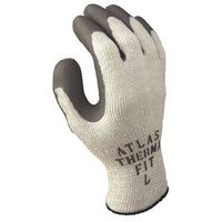 Showa 451-M Gloves, Unisex, Medium, 9.84 in L, Elastic Cuff, Gray/Light Gray