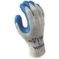 Atlas 300L-09.RT Gloves, Large, Knit Wrist Cuff, Natural Rubber Coating, Blue/Light Gray