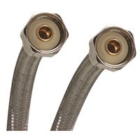 Fluidmaster 1/2" FIP Water Supply Connector, Polymer Core with Stainless Steel, Model B4F20