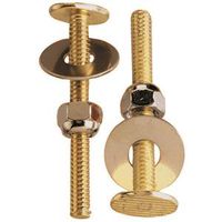 Plumb Pak 2-1/4" Brass Bolt Set with 2 Bolts, 2 Nuts, and 2 Washers (PP835-16)