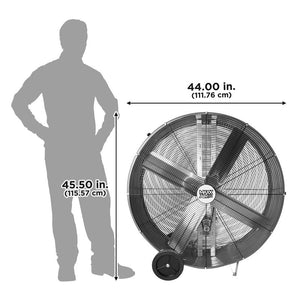 MaxxAir BF42BD Portable Barrel Fan, 120V, 2-Speed, 5800 to 10,000 CFM, Red 42"