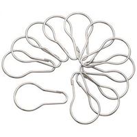 Plumb Pak Shower Curtain Pin, 1-3/8" Opening, Steel, Bright, 3"W x 5-1/4"H (PP825-25)