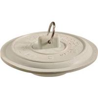 Plumb Pak PP820-4 Tub Stopper with Ring, 1-1/2 to 2 in Dia, Rubber, White