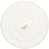 Plumb Pak PP820-14 Flat Suction Sink Stopper, Rubber, White, Polished Chrome, 4-1/2" FLT