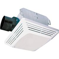 Air King ASLC Series Exhaust Fan with Light, 1.6 A, 120 V, 70 CFM, 4 Sones, 4 in Duct, White