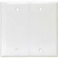 Eaton Cooper Wiring PJ23W Wallplate, 8 in L, 2-Gang, Polycarbonate, White, High-Gloss