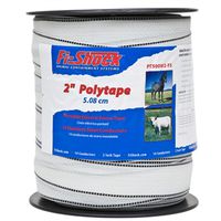 Zareba Fi-Shock PT500W2-FS Polytape, 500 ft L, 2 in W, 14-Strand, White
