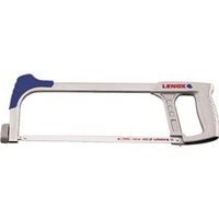 Lenox 12" Hacksaw Frame, 24 TPI Steel Blade, 4" Throat, Ergonomic Zinc Handle