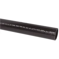 Charlotte Pipe ABS Plus Pipe, 3" x 10' L, DWV, Schedule 40, Black (APA 17300 0600)