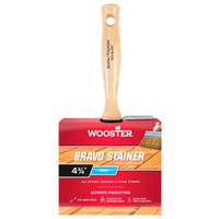 Wooster F5119-4 Paint Brush, 4 in W, 2-9/16 in L, China/Polyester Bristle, Threaded Handle
