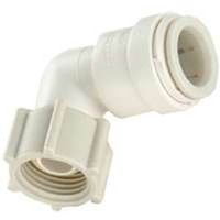 Watts 3/8" x 1/2" Swivel Pipe Elbow, 90° Angle, Plastic, Off-White, 100 PSI (3520-0808/P-436)