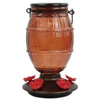 Perky-Pet Bird Feeder, 36 oz Nectar, 5-Port/Perch, Glass, 8-3/4 in H (9106-2)