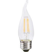Sylvania 40756 Natural LED Bulb, 350 Lumens, 4W, B10 Bent Tip, 40W Equivalent, E26 Base, Clear