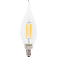 Sylvania TruWave Series 40773 LED B10 Lamp, 60W Equivalent, E12 Candelabra Base, Dimmable, Clear