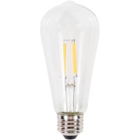 Sylvania 40771 Natural LED Bulb, ST19 Lamp, 40W Equivalent, E26 Base, Dimmable, Clear