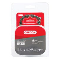 Oregon S57 Chainsaw Chain, 16 in L Bar, 0.05 Gauge, 3/8 in Pitch, 57-Link