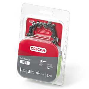 Oregon D66 Chainsaw Chain, 18 in L Bar, 0.05 Gauge, 3/8 in Pitch, 66-Link