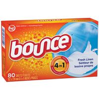 Bounce Fabric Softener Dryer Sheet, Fresh Linen, 10 Sheets