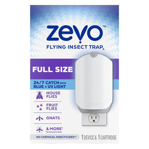 Zevo 818135014987 Flying Insect Trap Starter Kit, Solid, Sweet, Clear