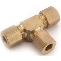 Anderson Metals 1/4" Compression Brass Pipe Tee, 300 PSI (750064-04)
