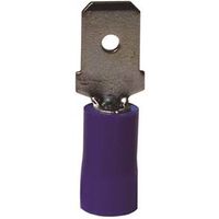 Gardner Bender 20-143M Disconnect Terminal, 600 V, 16 to 14 AWG, 1/4 in Stud, Vinyl Insulation, Blue