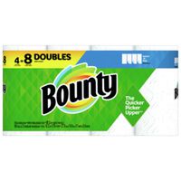 Bounty 80798323 2-Ply Paper Towel, 11 in L, 6 in W, 4 Double Roll