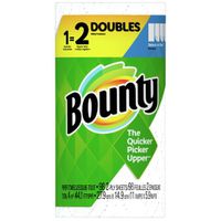 Bounty 66539 Double Roll Paper Towel, 2-Ply, White, 1 Double Roll