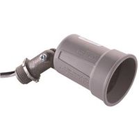 Hubbell 5606-5 Weatherproof Lamp Holder, 120V, 75 to 150W, Gray