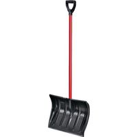 True Temper 1673300 Snow Shovel, 16 in W Blade, 14 in L Blade, Polyethylene Blade, Steel Handle