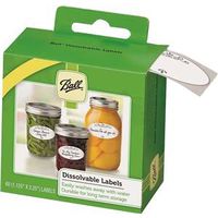 Ball 10734 Dissolvable Labels, 1.6 in L, 3 in W, Black/White Dissolvable Ball Labels