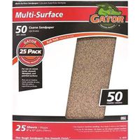 9" x 11" 50 Grit General Purpose Sandpaper