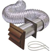 Lambro Brown Plastic Wall Louvered Vent Kit (Model 1379B)