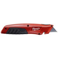 Milwaukee 48-22-1515 Utility Knife, 1 in L Blade, Metal Blade, Black/Red Handle