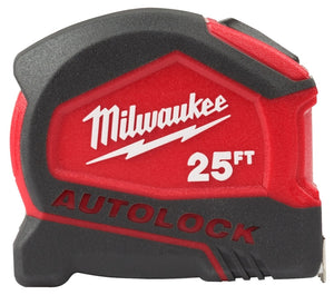 Milwaukee 48-22-1825 Auto Lock Tape Measure, 25 ft L Blade