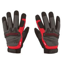 Milwaukee 48-73-8532 Multi-Purpose Work Gloves, Unisex, L, Black/Red, Hook-and-Loop Cuff