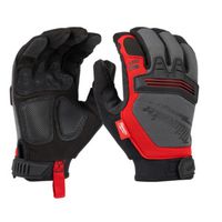 Milwaukee 48-22-8733 Multi-Purpose Work Gloves, Unisex, XL, Hook-and-Loop Cuff, Black/Red