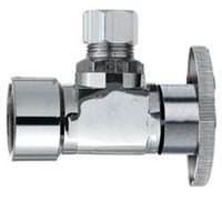 Plumb Pak PP46PCLF Stop Valve, 1/2 x 1/4 in Connection, FIP x Compression, Brass Body