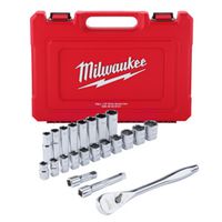 Milwaukee 1" SAE & Metric Ratchet Socket Set – 47 Piece