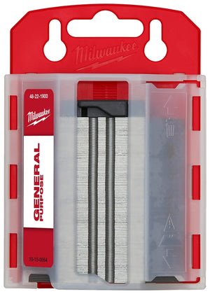 Milwaukee 48-22-1900 Utility Blade, 2-3/8 in L, Steel, Straight Edge, 2-Point Blade