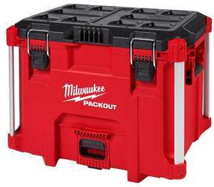Milwaukee PACKOUT Tool Box, 100 lb, Black/Red, 16.9 in H x 21.8 in W x 15.5 in D (48-22-8429)
