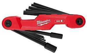 Milwaukee 48-22-2180 Folding Hex Key Set, 11-Piece, Alloy Steel/Metal, Black Oxide