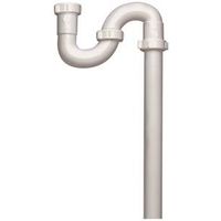 Plumb Pak PP66-3W S-Trap, 1-1/2 in, Slip, Plastic, White Kitchen Floor Drain Trap