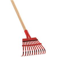 Corona RK 62000 Shrub Rake, 11-Tine, Steel Tine, Wood Handle, 54 in L Handle