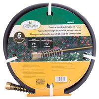 Landscapers Select GH-585093L Garden Hose, 75 ft L, 5-Ply, 5/8", PVC/Rubber, Black/Yellow