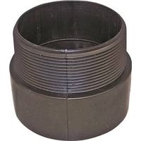 Canplas 4" MNPT x Hub Pipe Adapter, ABS, Black, Schedule 40 (102874BC)