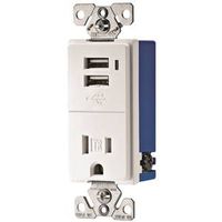 Receptacle USB Charge White